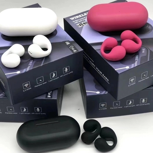 Wireless Ear Clip Bone Conduction Headphones R1 Mini Bluetooth Earphone Bean Buds