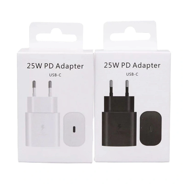 1: 1 Original High Quality Mobile Phone Fast Charger 25W USB-C Pd Adapter for Note10 EU Us Plug